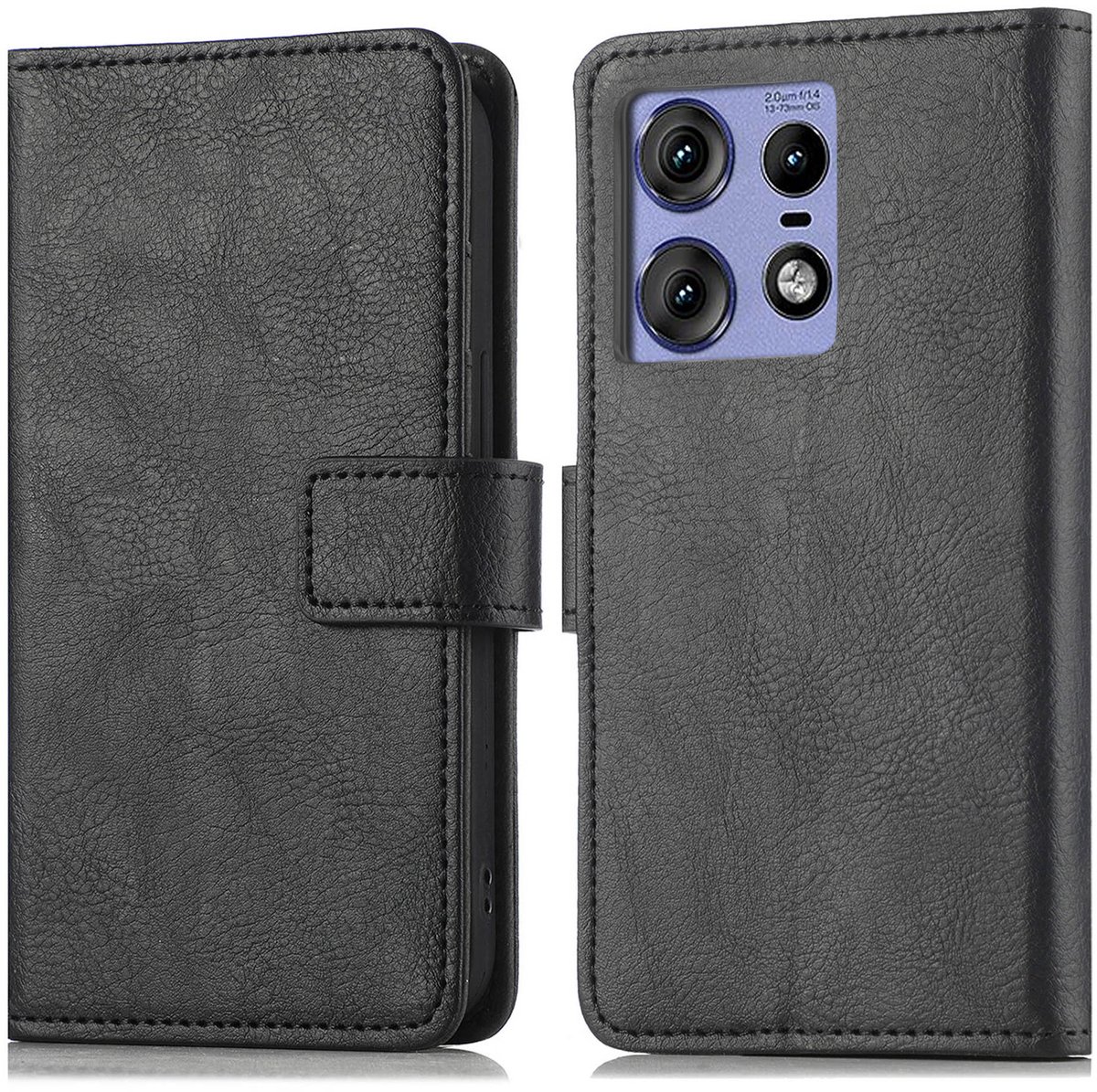 imoshion Hoesje - Geschikt voor Motorola Edge 50 Pro - Luxe Bookcase - Zwart