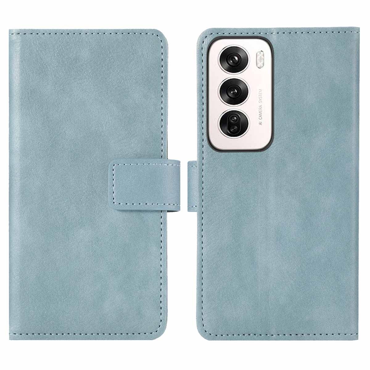 imoshion Hoesje - Geschikt voor Oppo Reno 12 Pro - Luxe Bookcase - Lichtblauw