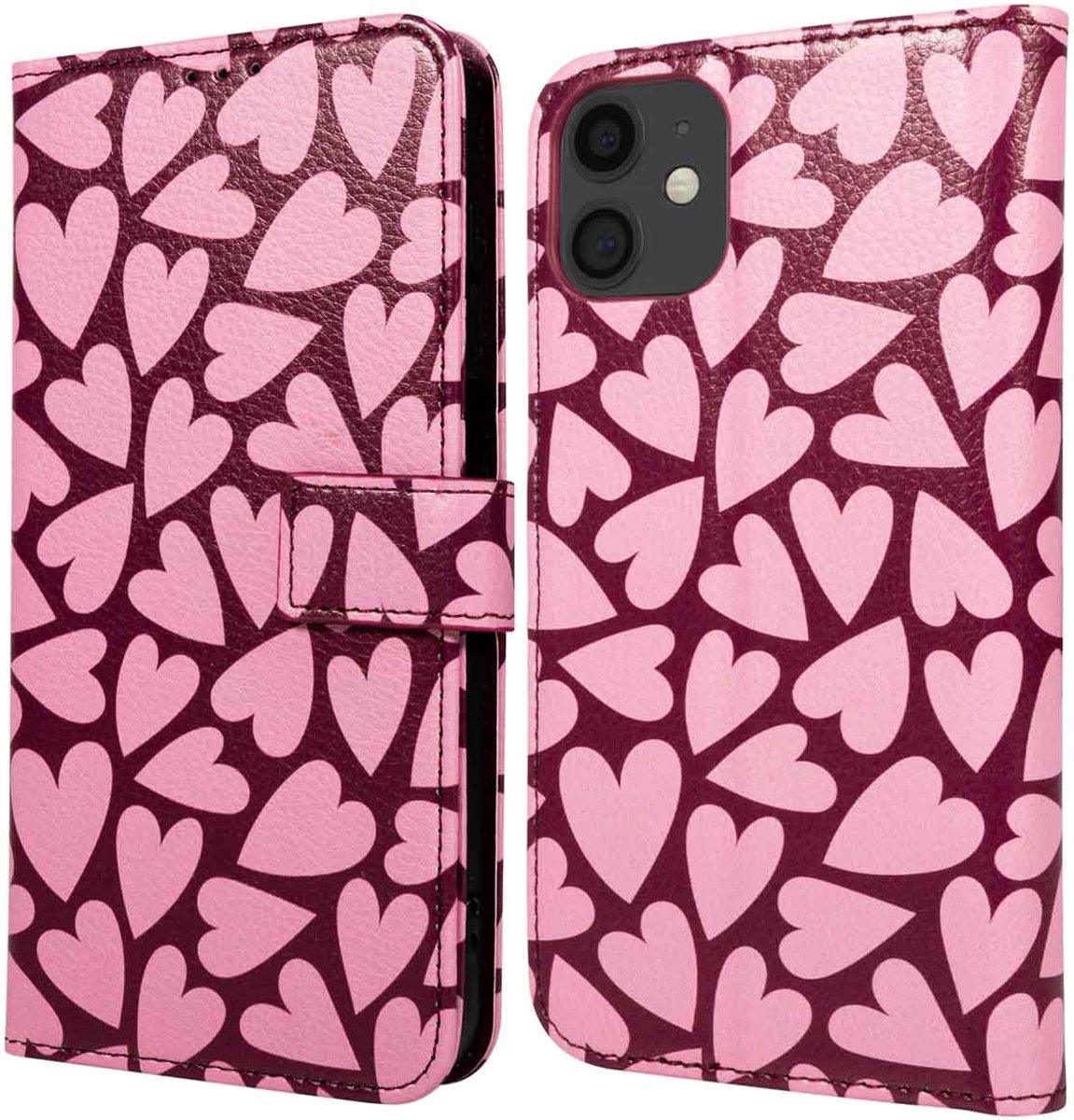 imoshion Hoesje - Geschikt voor Apple iPhone 11 - Design Bookcase smartphone - Hearty Blush