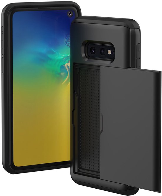 Coque Samsung Galaxy S10e - Espace pour 2 cartes - Coque de téléphone iMoshion avec porte-cartes - Zwart