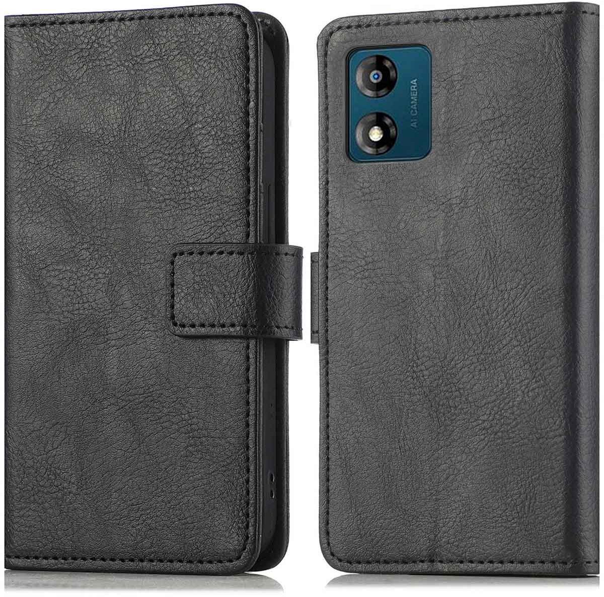 imoshion Hoesje - Geschikt voor Motorola Moto E13 - Luxe Bookcase - Zwart