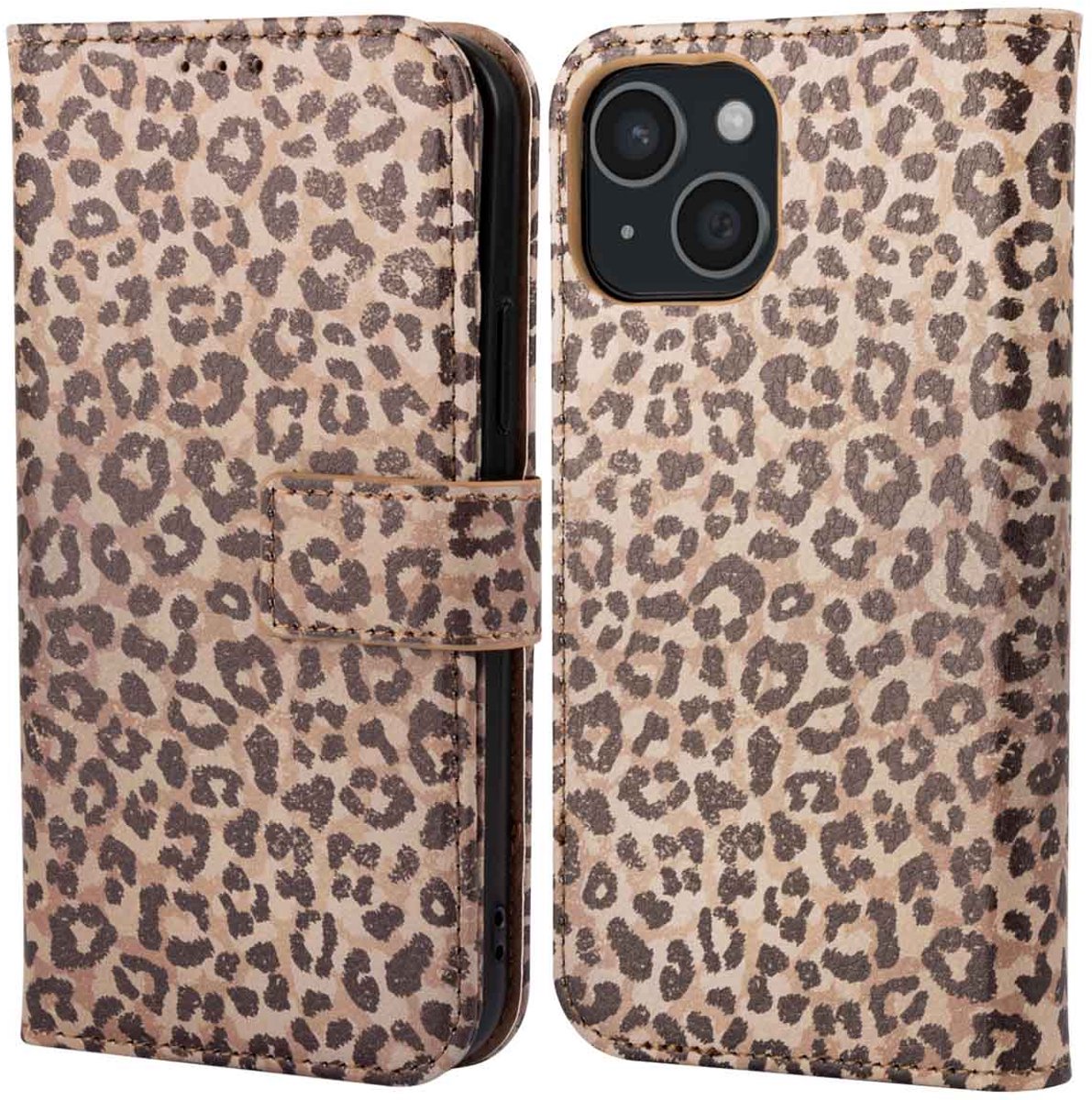 imoshion Hoesje - Geschikt voor Apple iPhone 15 - Design Bookcase smartphone - Leopard Mood