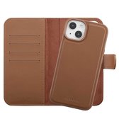 Selencia Hoesje - Geschikt voor Apple iPhone 14 / 13 - Olyn Uitneembare Bookcase geschikt voor MagSafe - Bruin