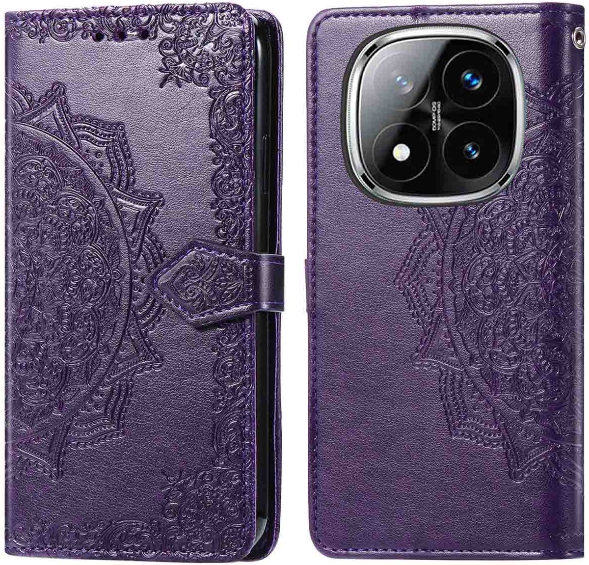 imoshion Hoesje - Geschikt voor Xiaomi Poco X7 - Mandala Bookcase - Paars