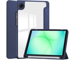 imoshion Tablet Hoes - Geschikt voor Samsung Galaxy Tab A9 Plus / Galaxy Tab A11 Plus - Trifold Hardcase Bookcase - Donkerblauw