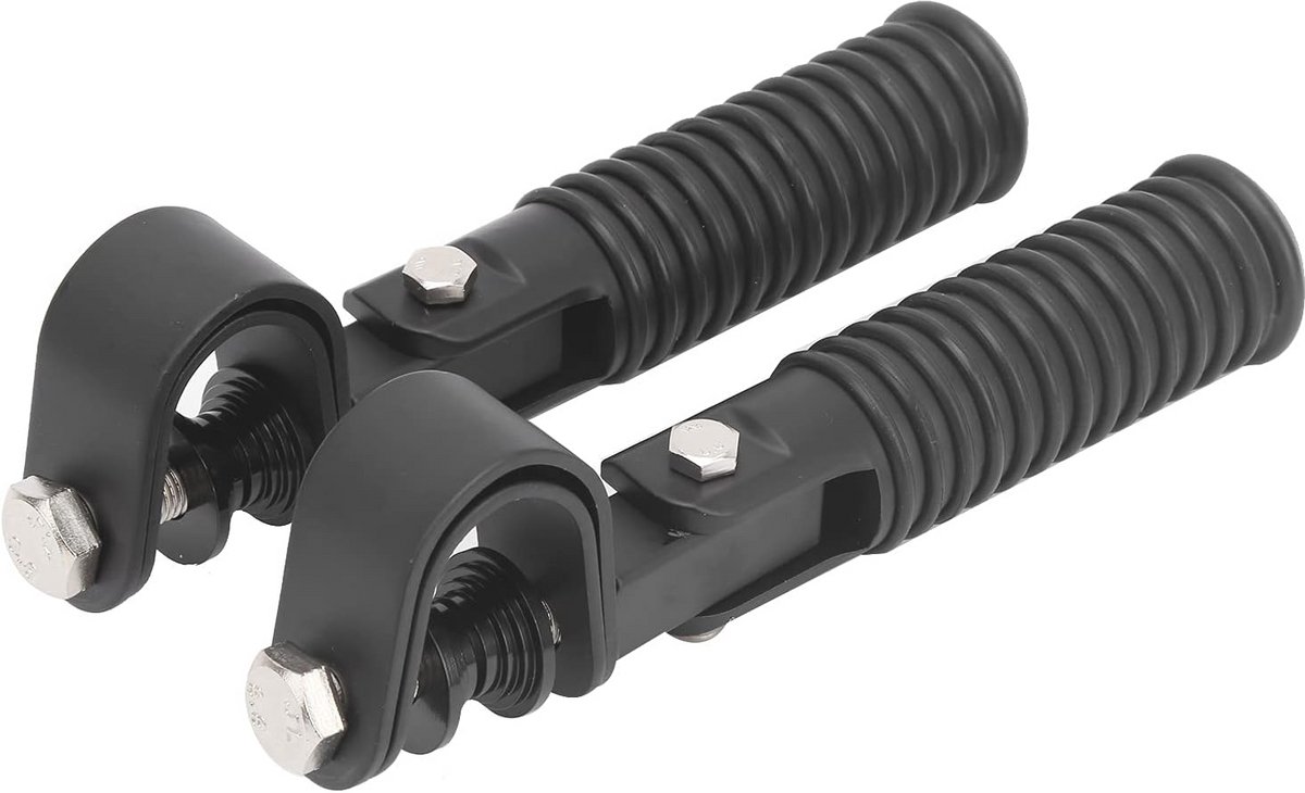Voetsteunen voor Motorfiets met 25mm Crash Bar - Rubber en Metaal