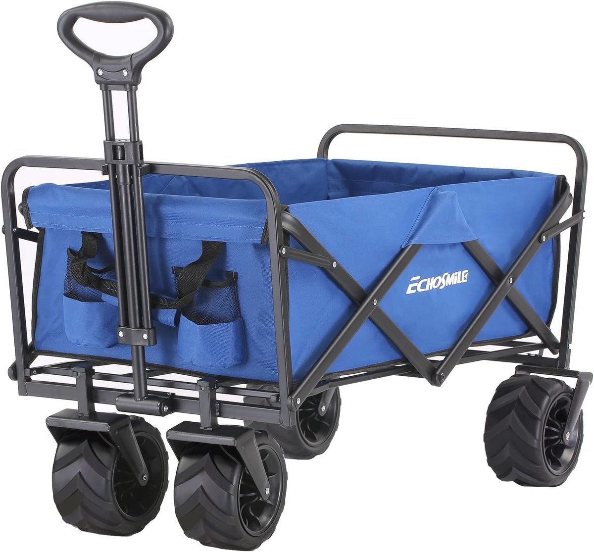 Opvouwbare Bolderkar - 200 Liter Capaciteit, Belastbaar tot 160 kg, Transportwagen met Verstelbare Handgreep en Brede Wielen