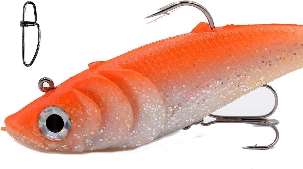 Grote Rubber Vis Set 20 cm XXL Kunstaas voor Snoek, Baars en Kabeljauw