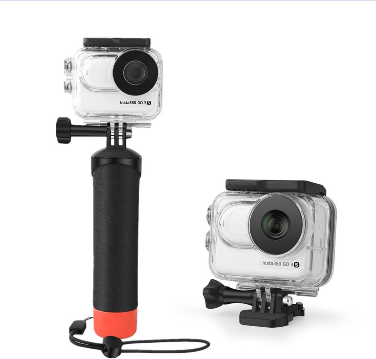 Waterdichte onderwaterbehuizing en drijvende handgreep voor action camera