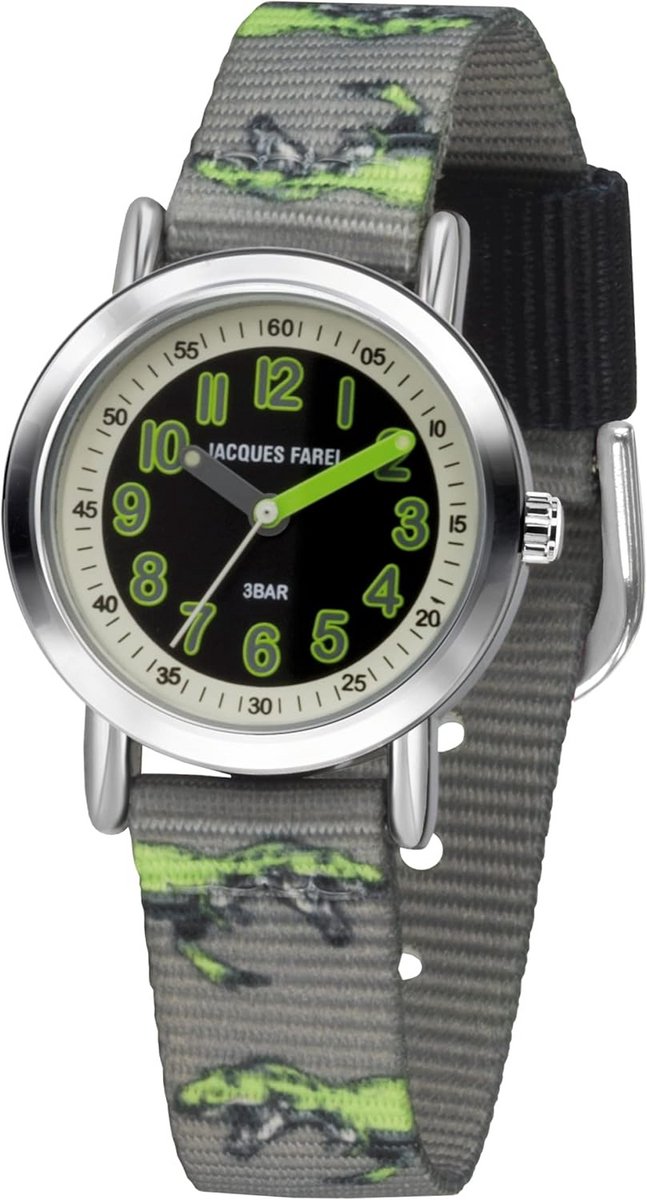 Stoer Kinderhorloge Analoog met Dinosaurus Tekstielband Jongens