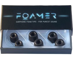 FOAMER C (S/M/L 3) • 3 Pairs Noise Cancelling Earpads for Jabra Elite 65T & 75T Wireless In-Ear Earbuds • Upgrade for Grip & Comfort & Sound • Replacement Memory Foam Earpiece Pads