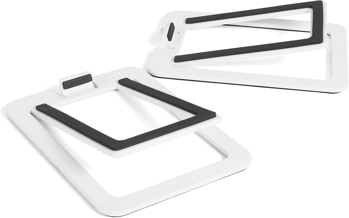 Kanto S2W Desktop Speaker Stands Set of 2 Vertical Tilting Steel (White)
