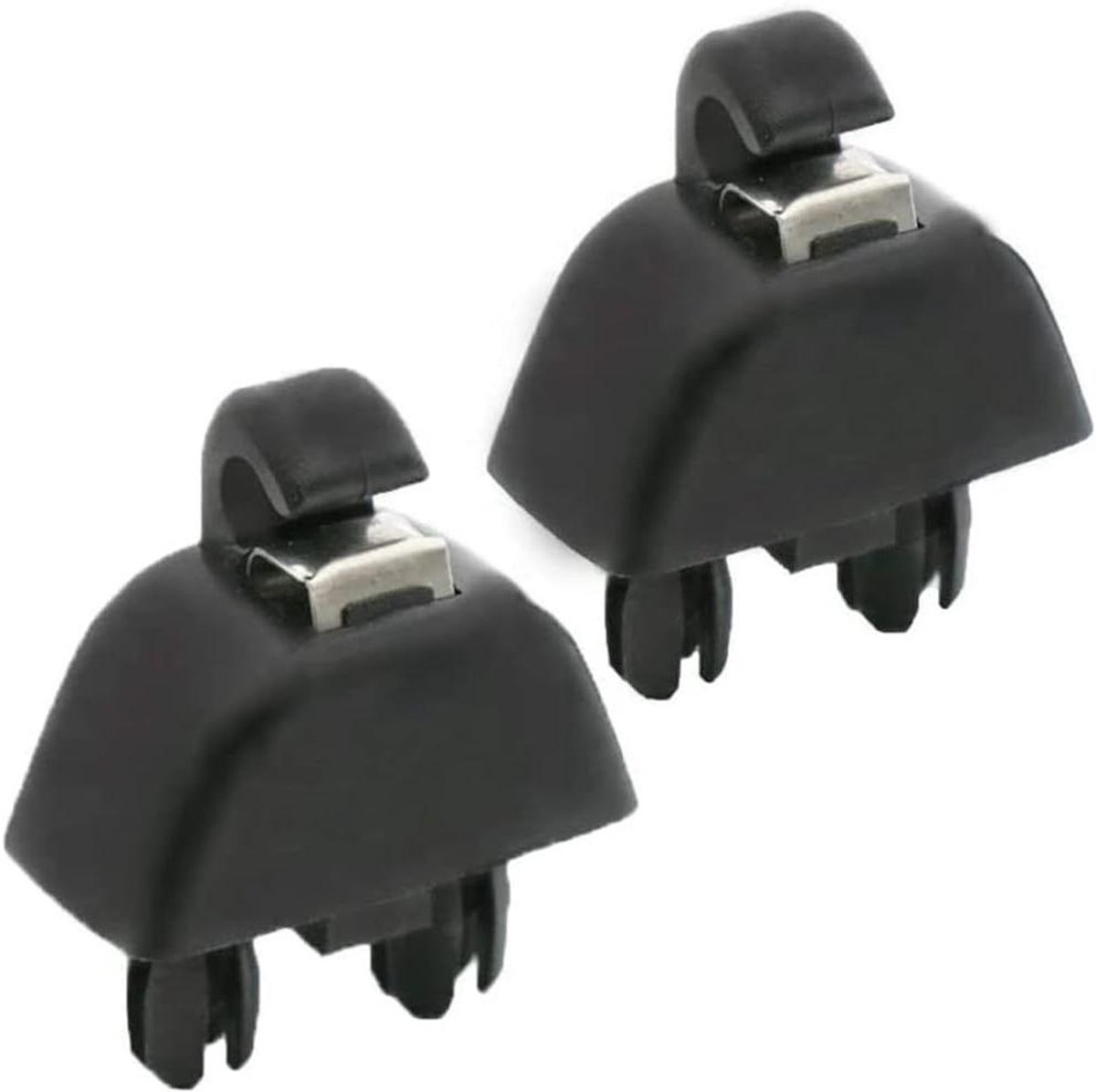 Allecta - Zonneklep-cliphouders voor auto-interieur, zwart, set van 2, compatibel met Audi A6 C6 A8 2004-2011.