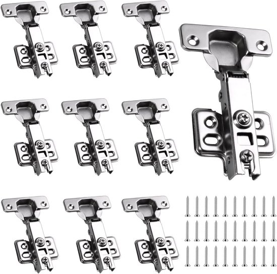 KOTARBAU® 10er Set Stoßdämpfer für Möbeltüren mit Adapter Schwarz Softclose für Möbel
