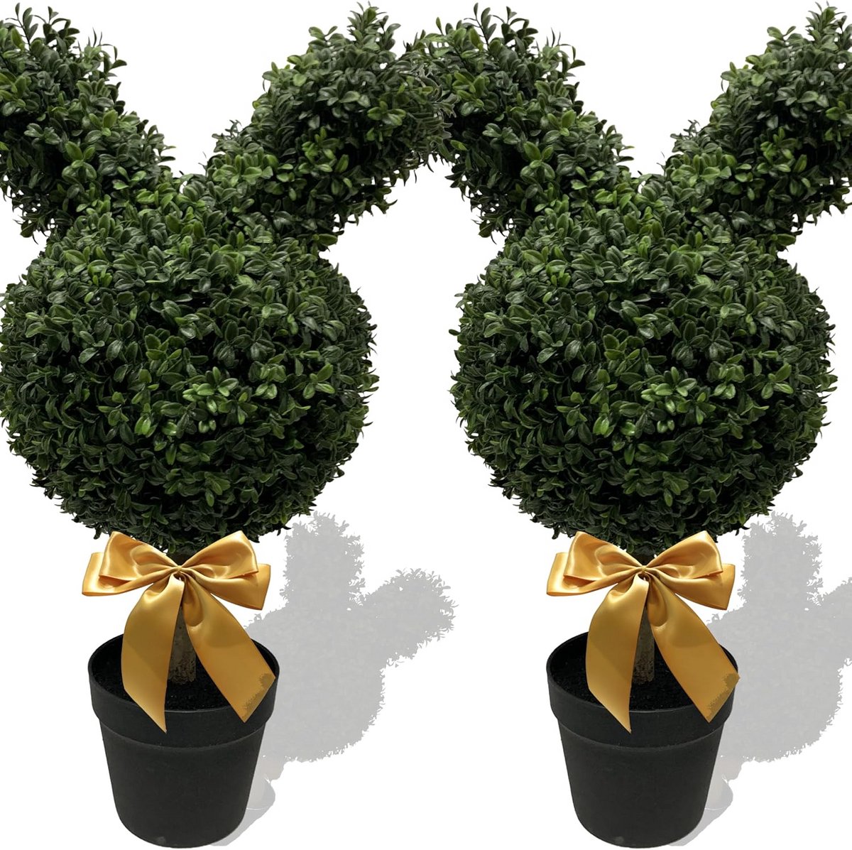 Kunstmatige Konijnvormige Topiary Boom 30 Inch - Faux Buxus Plant voor Buiten- en Binnende