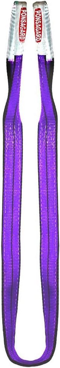 Platte hijsband met lusssen 1000kg – 1 Meter - Polyester voor zwaar gebruik