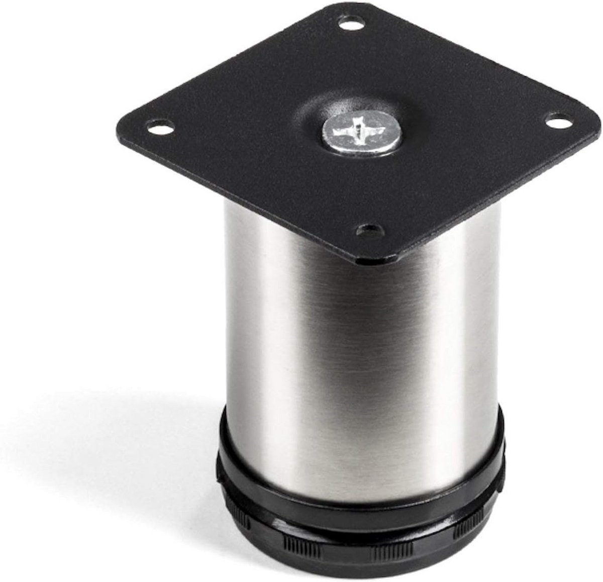 Verstelbare meubelvoet rond RVS, diameter 50 mm, hoogte 80 mm