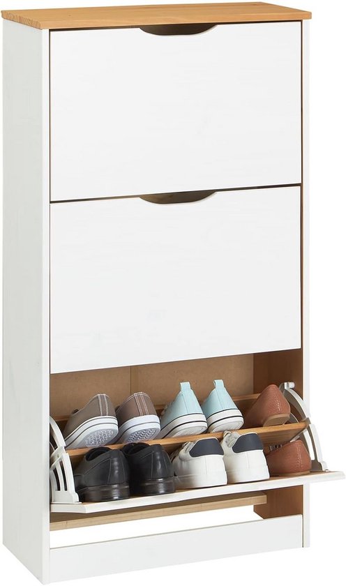 Casaria Schoenenkast - 3 Kleppen - 115x60x24cm - 18