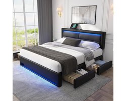 Comfortabele Boxspring 140x200 met Opbergruimte en Hoofdeinde