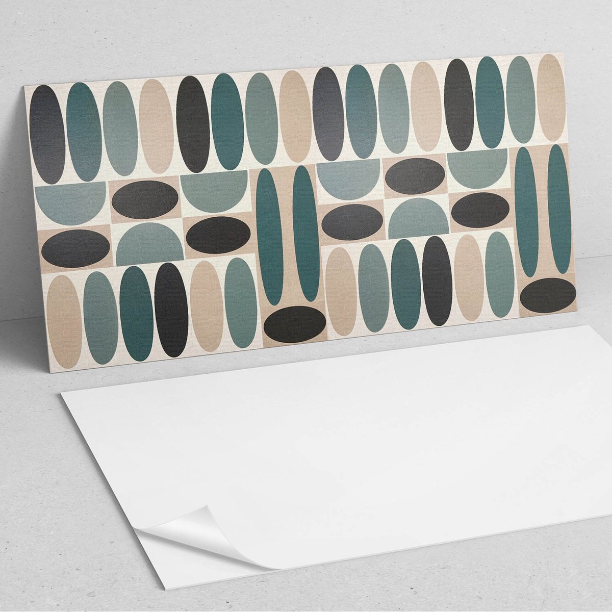 Coloray Wandpanelen Zelfklevend - Patroon van ovale vormen PVC Wandpaneel - 100 cm x 50 cm