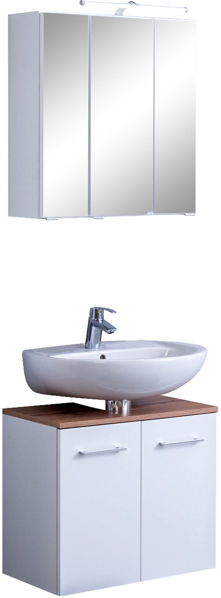 Held Möbel 2-delige onderkastset 60 cm Paris wit wit 60x200x35 cm