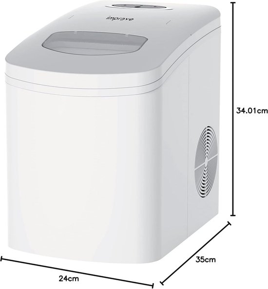 Ice Maker 10 kg 150 W - 9 Ice Cubes in 9 Minutes - Water Tank 1.7 L - Basket and Scoop van Nedis — afbeelding 2