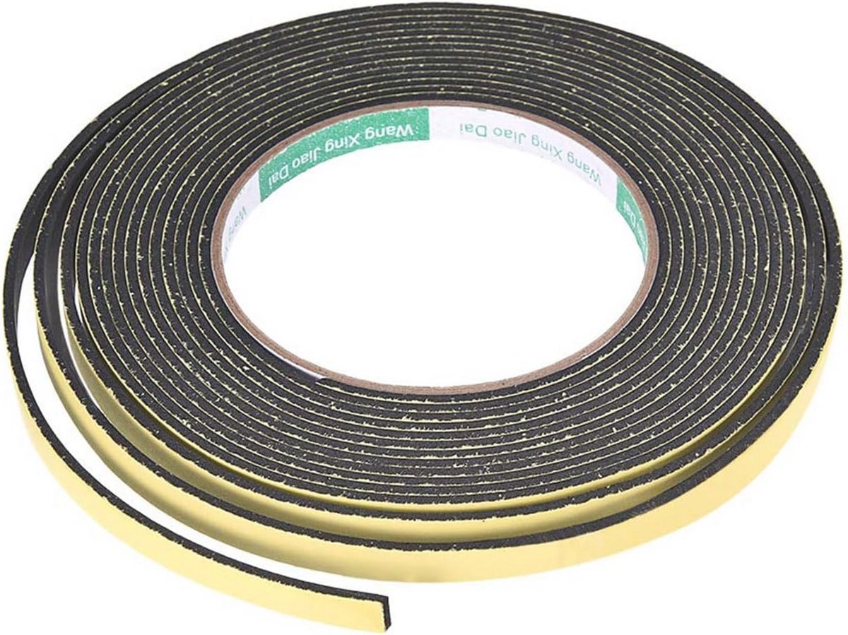 Zelfklevende Afdichtingsschuimtape voor Raam- en Deurisolatie - 8 mm x 2 mm x 5 m