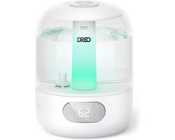 Dreo 3L Ultrasonic Humidifier Bedroom Humidifier Ultrasonic Cold Mist Humidifier with 30 Hours Running Time Top Fill Moisture Sensor Diffuser