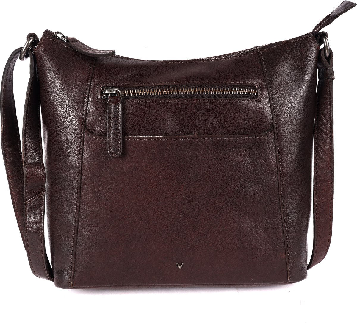 9,5 inch echte leren crossbody slingbag voor dames – trendy casual kantoortas met verstelbare schouderband