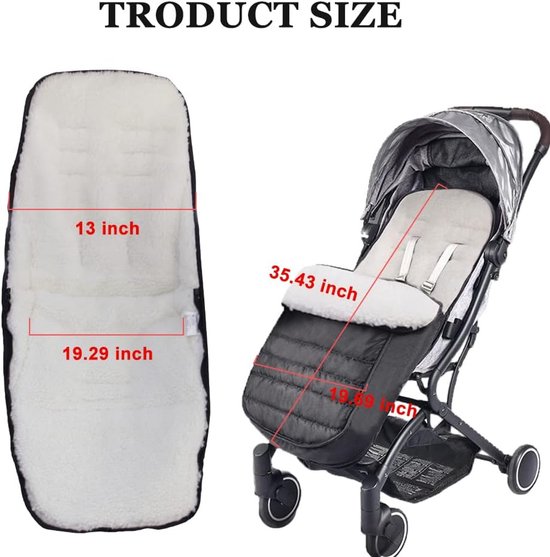 Cosytoes Voetenzak, Fairy Baby Winter Voetenzak Waterdicht en Winddicht, CosyToes Fleece Gevoerde Universele Montage voor Kinderwagens, Kinderwagens, Buggy (zwart) van Cosytoes — afbeelding 4