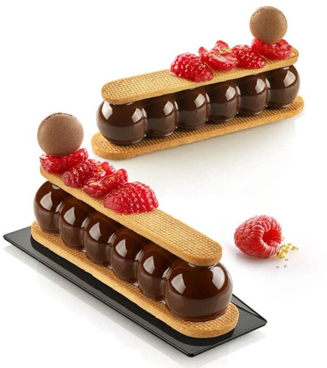 Unyqoos® Siliconen bakvorm voor perfect gevormde truffel eclairs met uitsteker