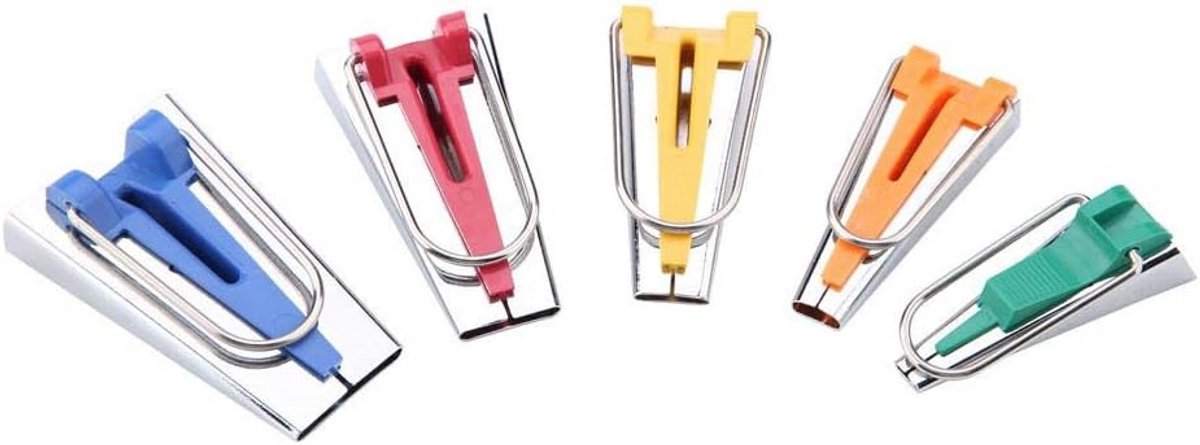 Set van 5 Bias Tape Makers voor Naaien en Quilten - 6mm tot 25mm