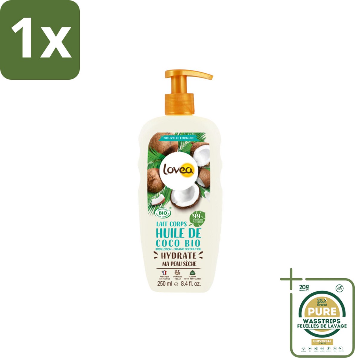 1 x Lovea – Bodylotion – Coco Bio – Natuurlijke verzorging – 250 ml- Koffiezetapparaat