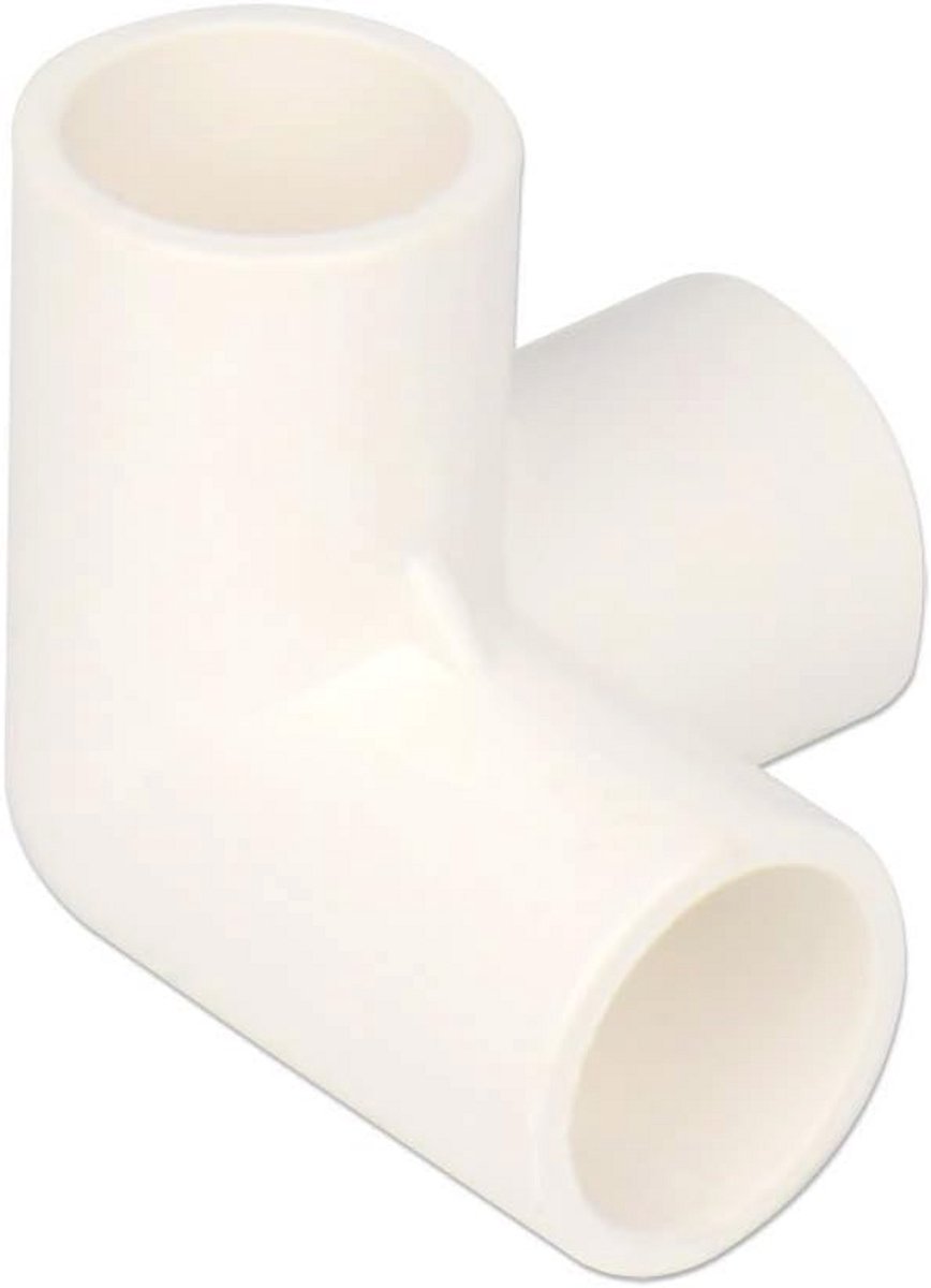 10 Stuks PVC Verbindingsstukken 3-Weg 20 mm voor Kas en Meubels