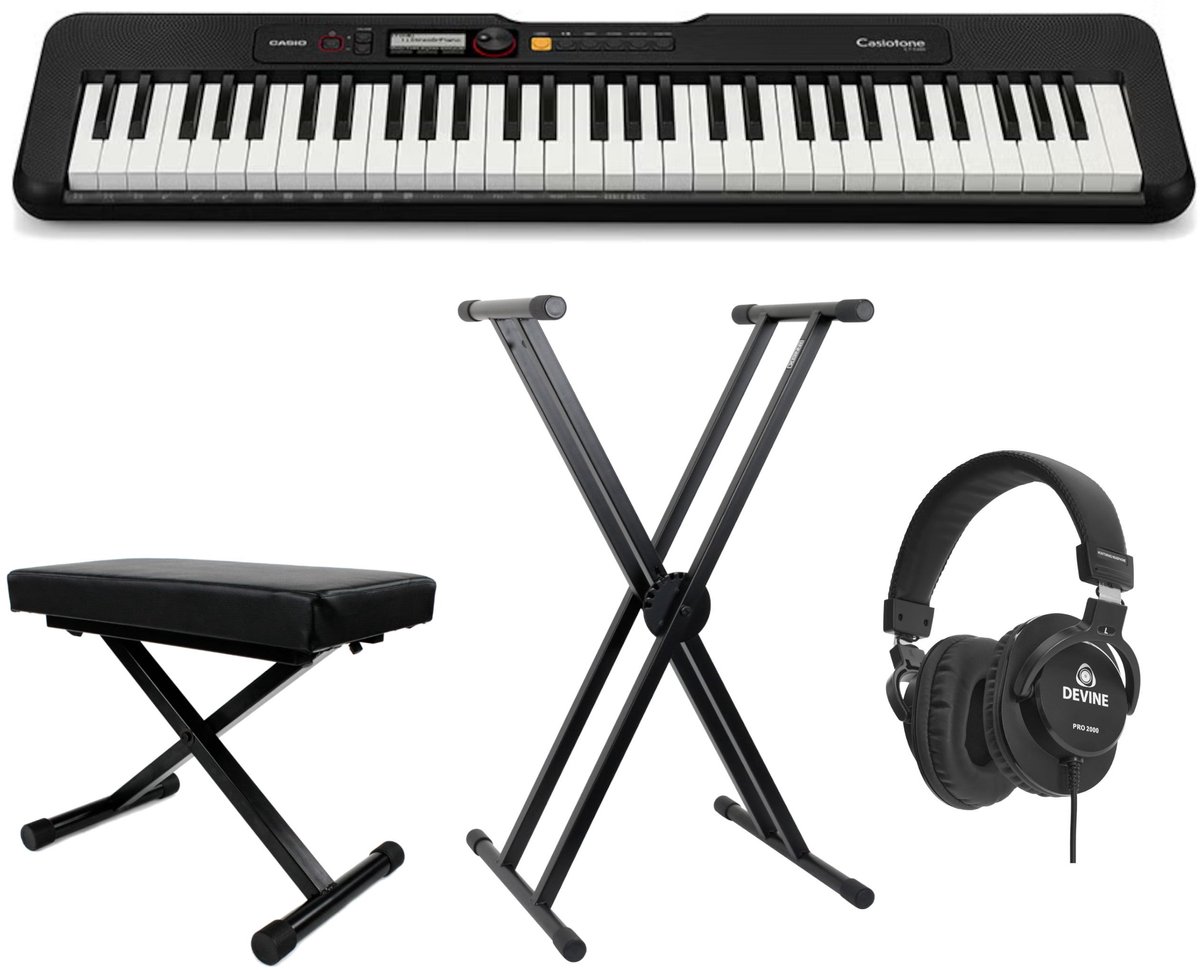 Casio CT-S200 Casiotone Black keyboard starterset Deluxe