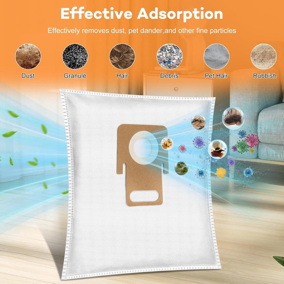 Allecta - Stofzuiger Stofzakken 10 Stuks - Anti Allergie - Aqua - Pet vriendelijk