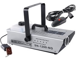 Showlite SN-1200 Rookmachine (1200 Watt, 350m³ rookuitstoot/min, 7 min. opwarmtijd, incl. kabel- en draadloze afstandsbediening)