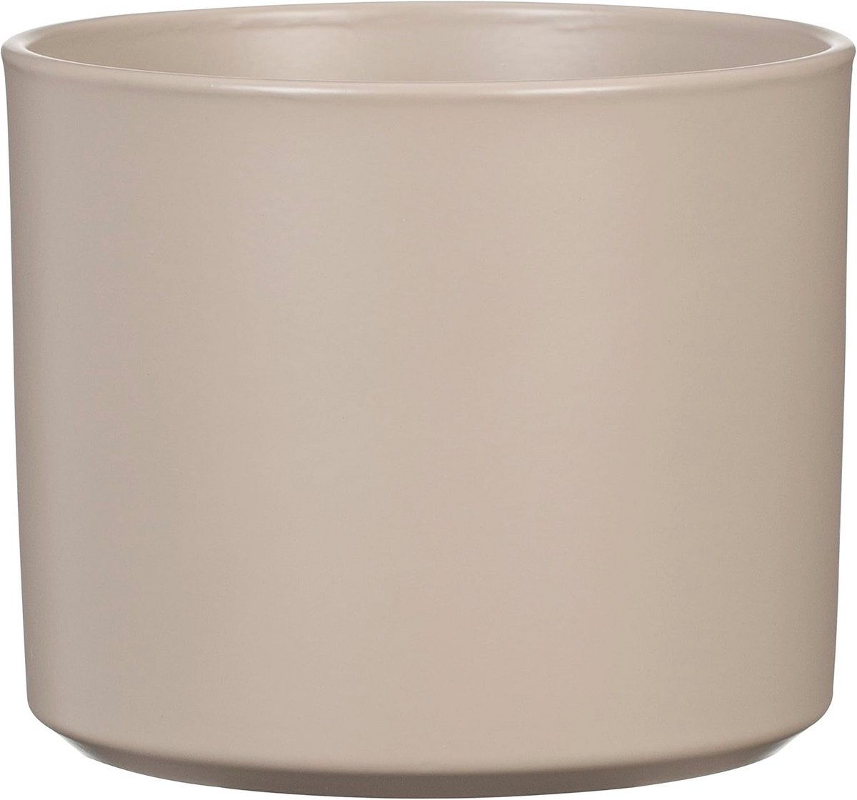 Cilindrische bloempot van keramiek - Taupe - 27,8 cm diameter - 25,8 cm hoog - 19,9 l
