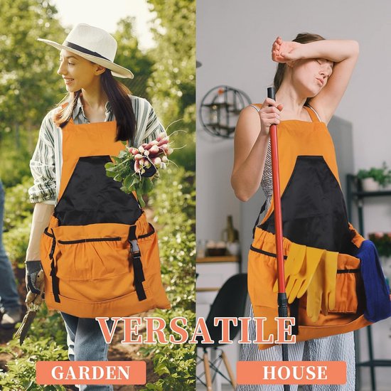 Waterdicht canvas tuinschort voor dames en heren - 227 ml - ideaal voor oogsten en tuincadeaus. — afbeelding 3