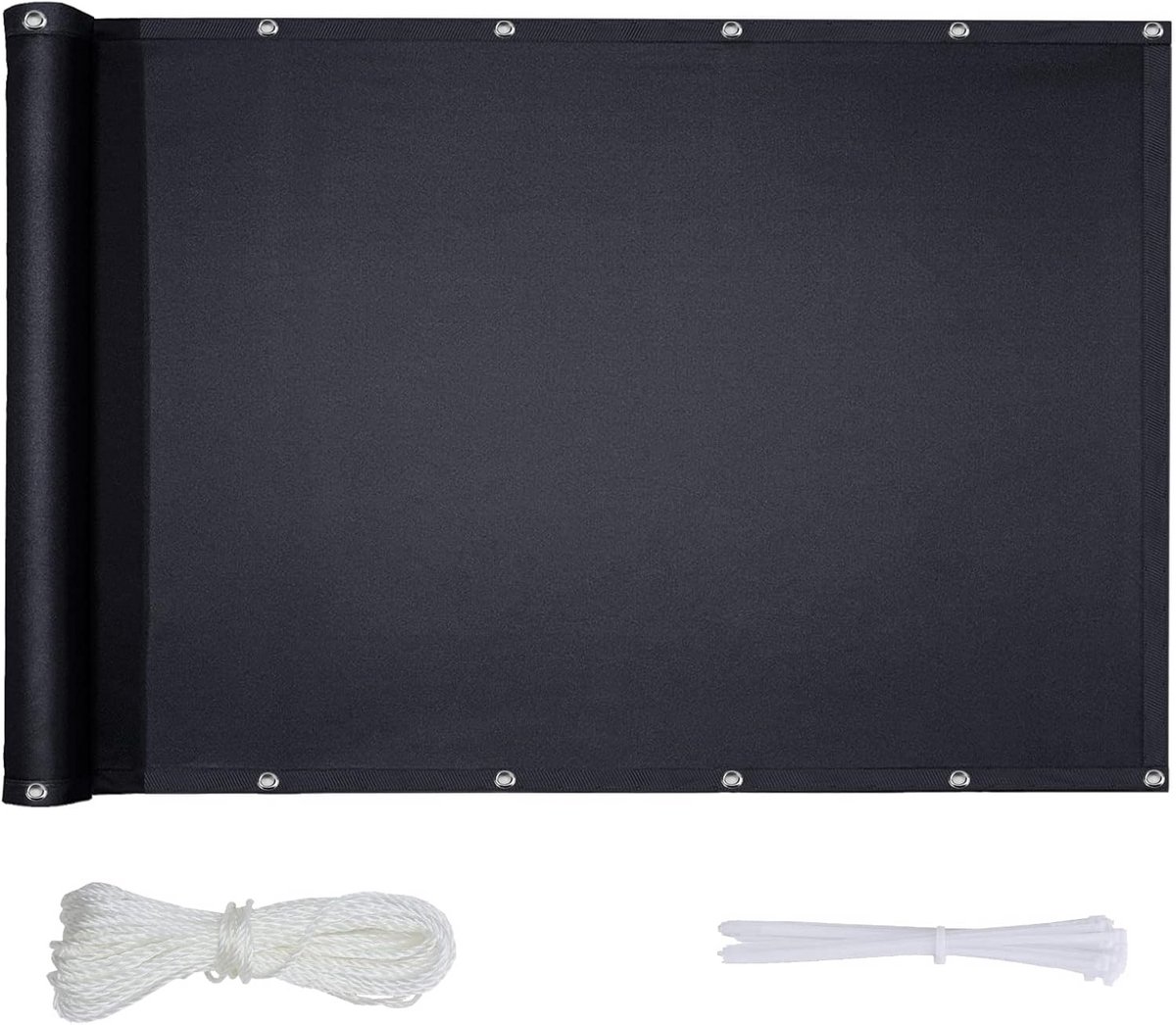 Balkonscherm 115 x 700 cm - Inkijkbescherming, Waterdicht, Windbestendig, UV-bescherming voor Tuin, Balkon en Terras