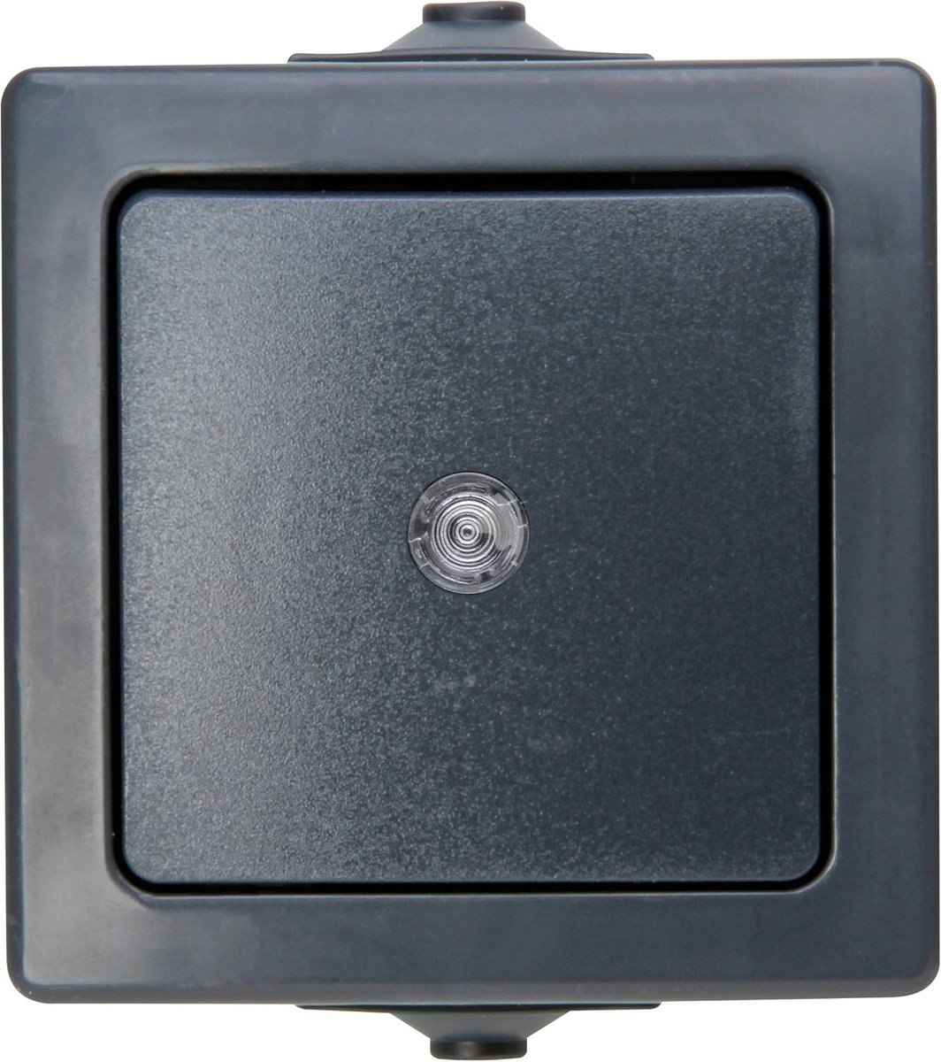 Knop voor vochtige ruimtes, 250 V (10 A), IP44, antraciet