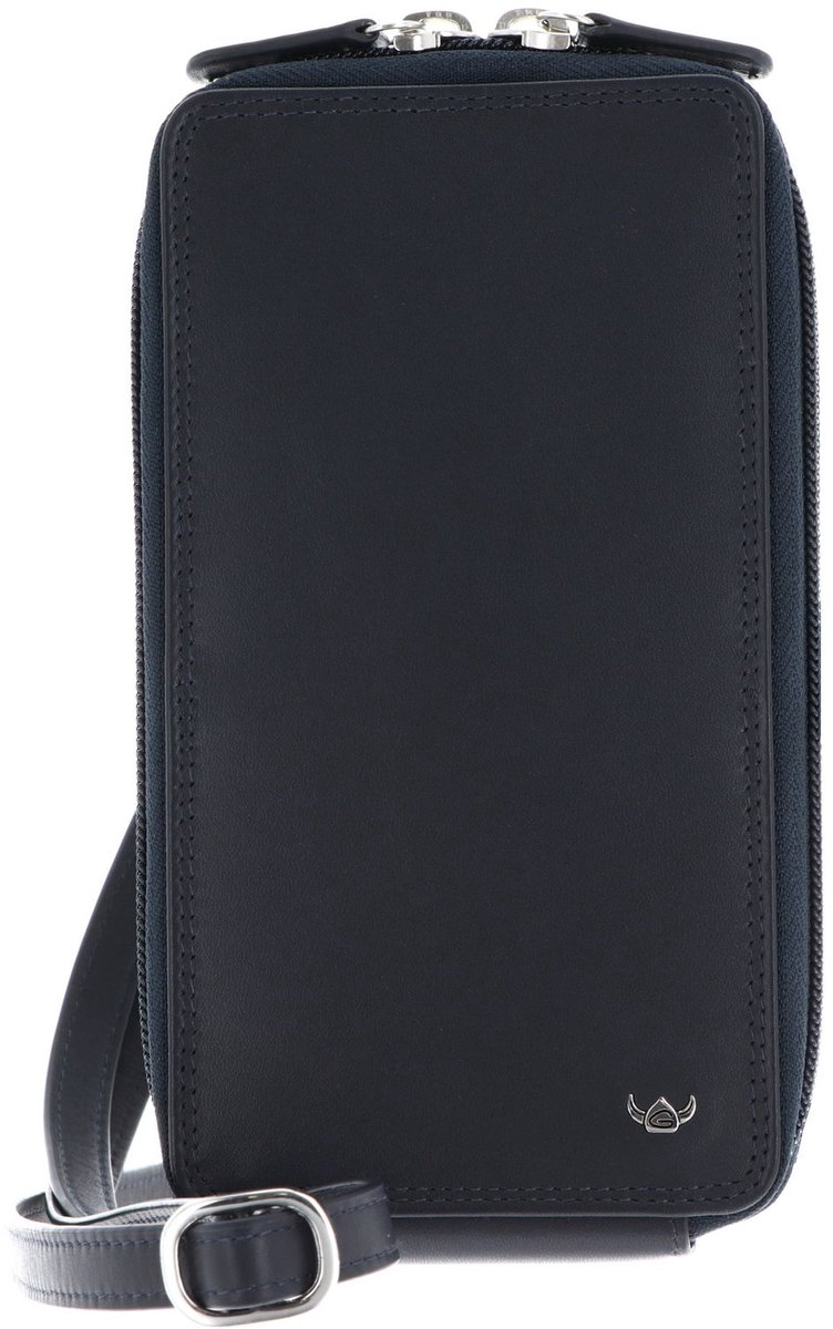 Golden Head Leren telefoontasje Polo RFID Protect Handy-RV-Umhängetasche 4046 Marineblau donkerblauw