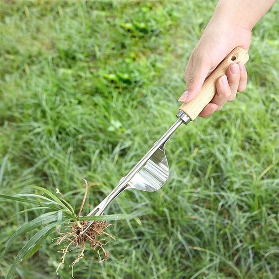 2 Pack Hand Gazon Onkruid Verwijderaar - Buigbestendige Tuin Onkruidtrekker voor Efficiënte Onkruidbestrijding van Merkloos	 — afbeelding 4