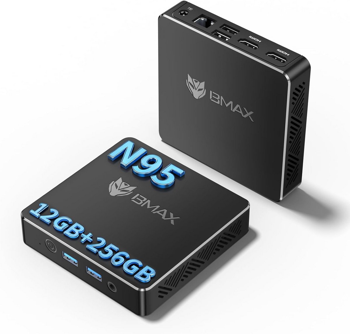 Krachtige Mini PC met 12GB RAM en 256GB SSD, Intel N95 Processor, 4K Dual Display