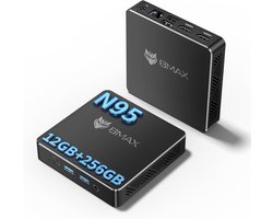 Krachtige Mini PC met 12GB RAM en 256GB SSD, Intel N95 Processor, 4K Dual Display