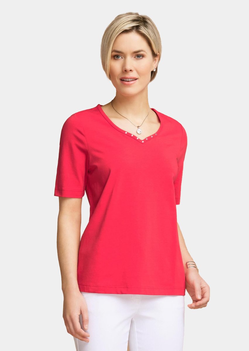 Goldner T-shirt Korte mouw basic shirt van katoen