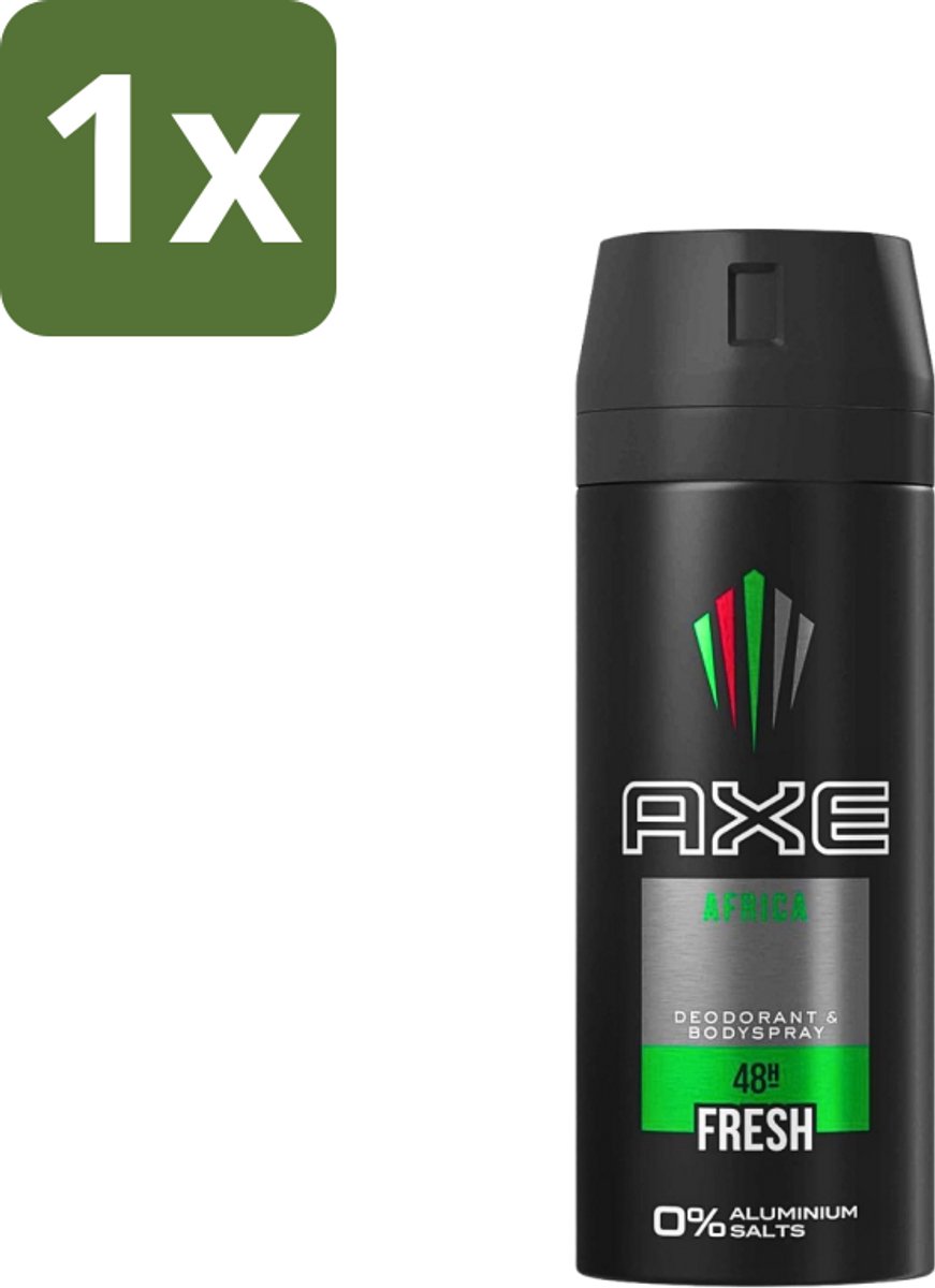 1 x AXE - Deodorant Spray - Africa - Sinaasappel & Sandelhout - Verzorgend - 150 ml - Deodorant Spray - Sinaasappel En Sandelhout - Geur - Frisheid - Huidverzorging