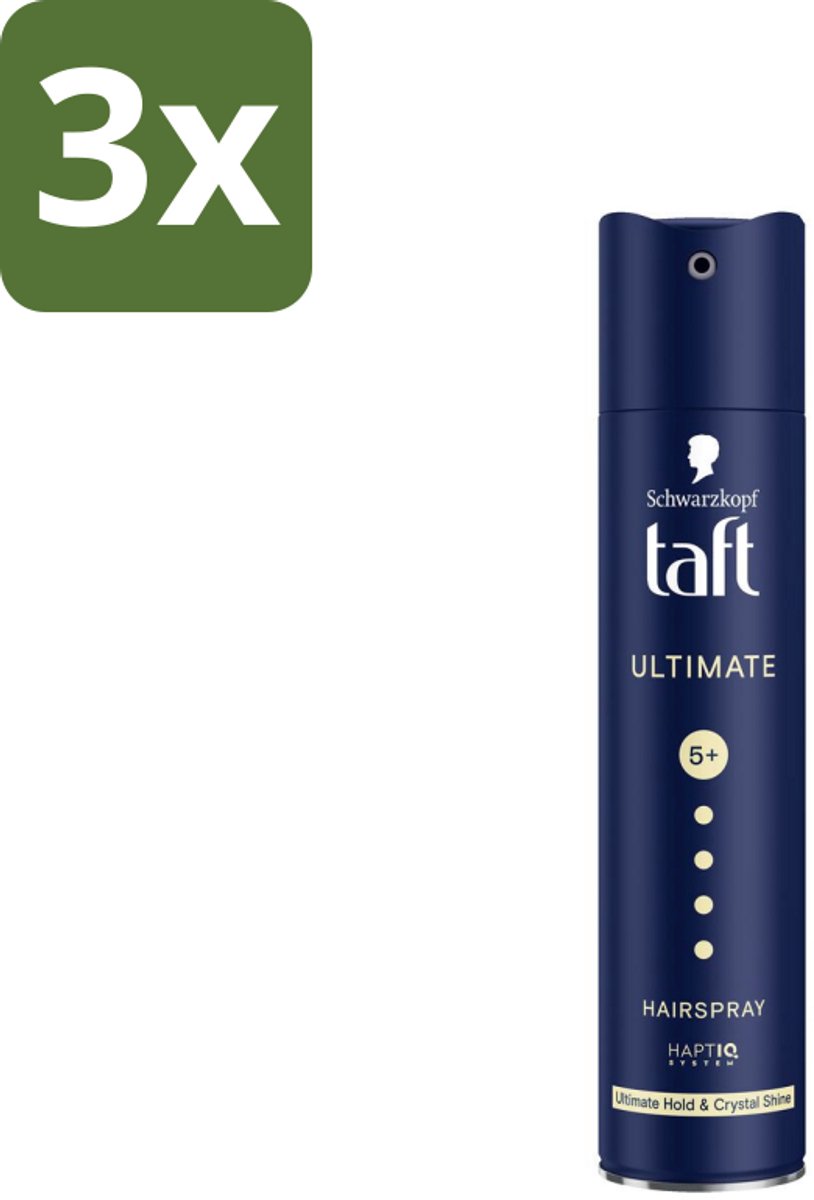 Taft - Ultimate 5+ - Haarspray - Maximale stevigheid - 250 ml - Bulkverpakking - 3 stuks