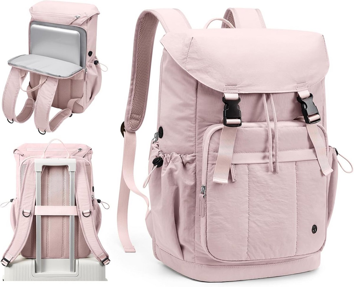 Waterdichte Laptoptas 15.6 Inch Schooltas Dames Elegante Rugzak voor Werk en Reizen