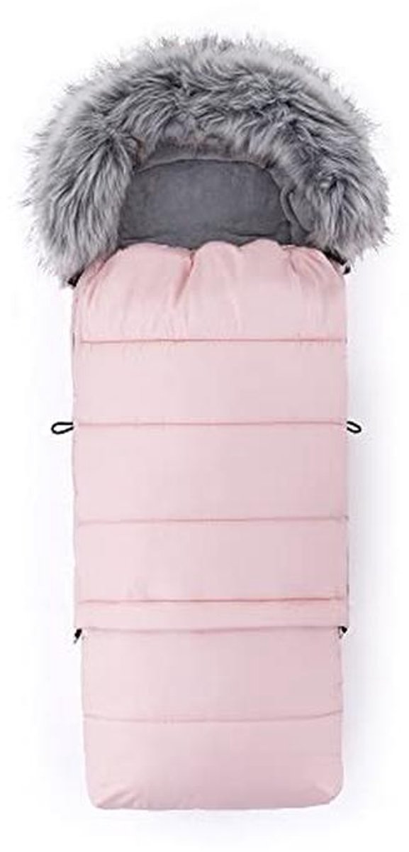 Kinderwagen voetenzak - Winterzak autostoel - Baby warm houden - 3-in-1 ontwerp - 110 cm lang - Roze — afbeelding 3